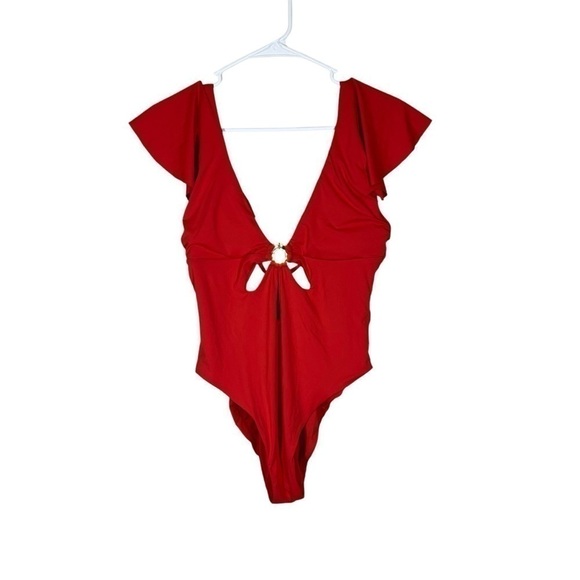 Trina Turk Monaco Flutter One Piece Swimsuit Size 8 - Picture 3 of 10